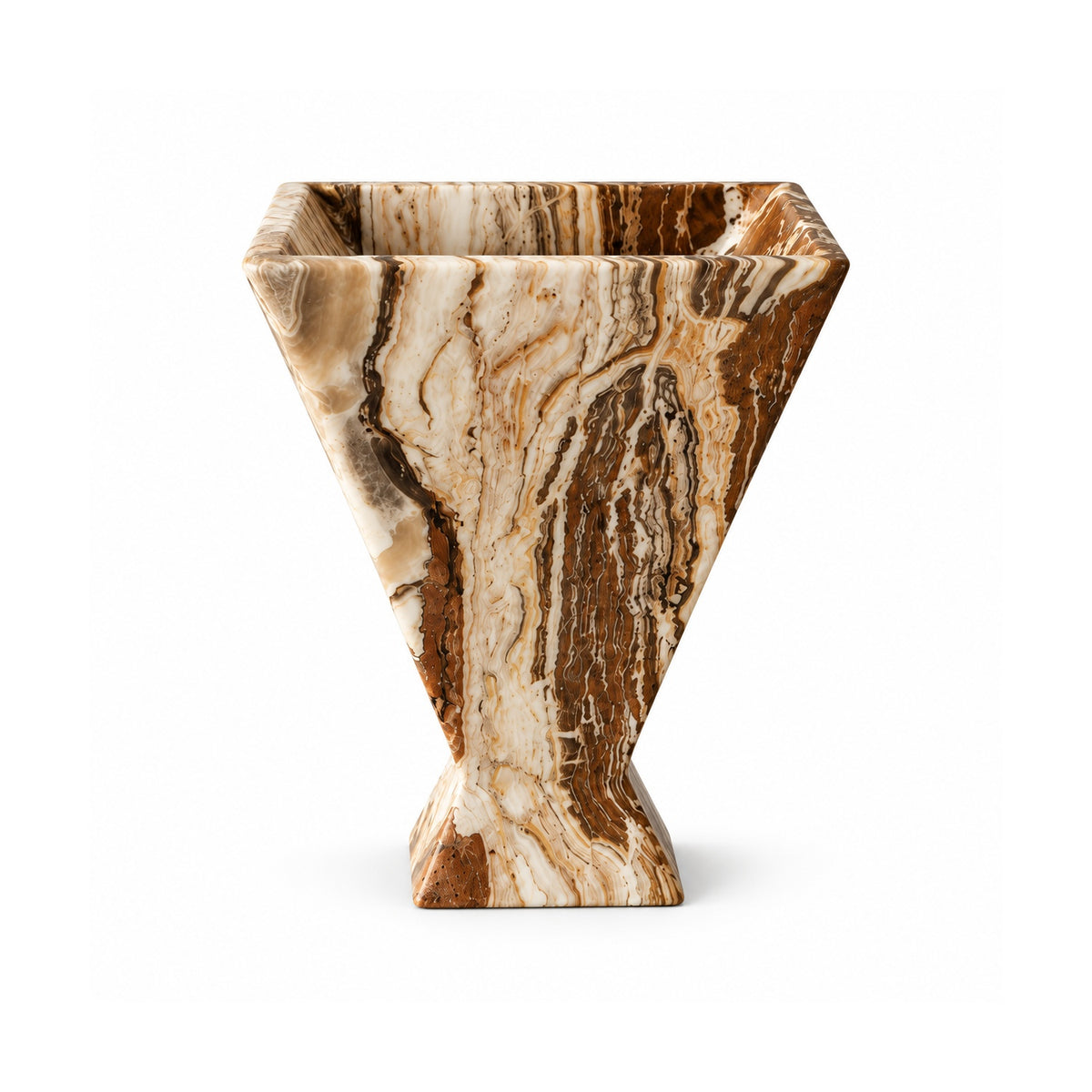 Tiramisu Strata sculptural pedestal vessel by OYLIN