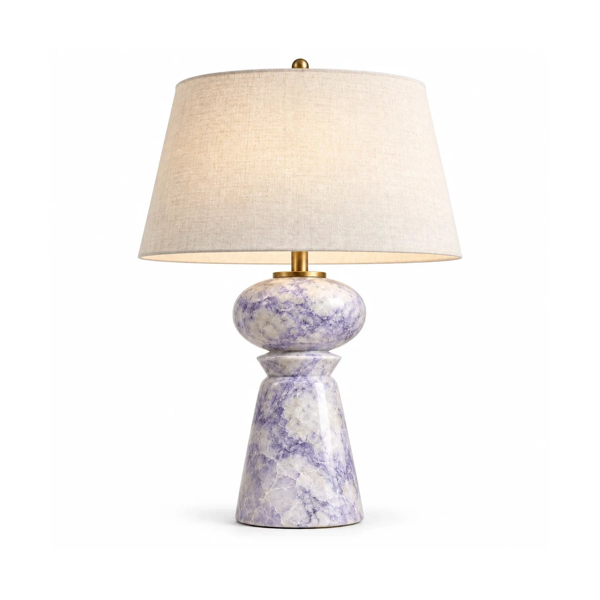 Aveline Lavender Mist Natural Stone Table Lamp — product view