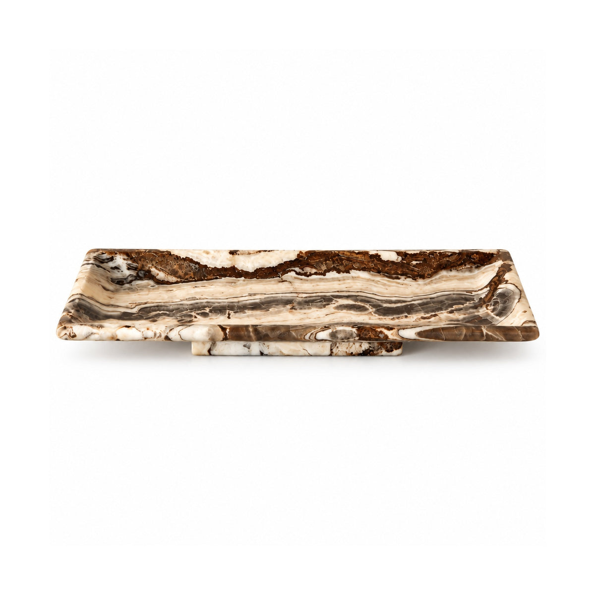 Tiramisu Strata rectangular stone tray by OYLIN