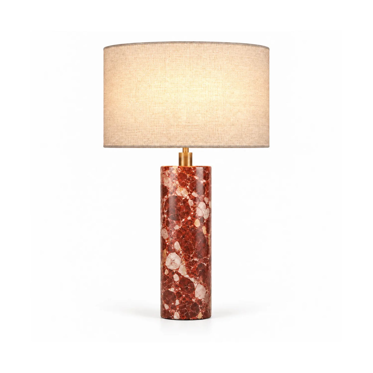 Leonora Bulgari Red Marble Table Lamp — product view