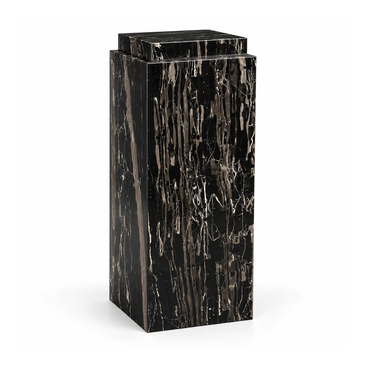 Varen Silver Dragon Marble Display Pedestal — product view