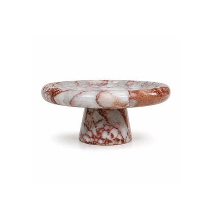 Aurelia natural stone pedestal tray in side profile