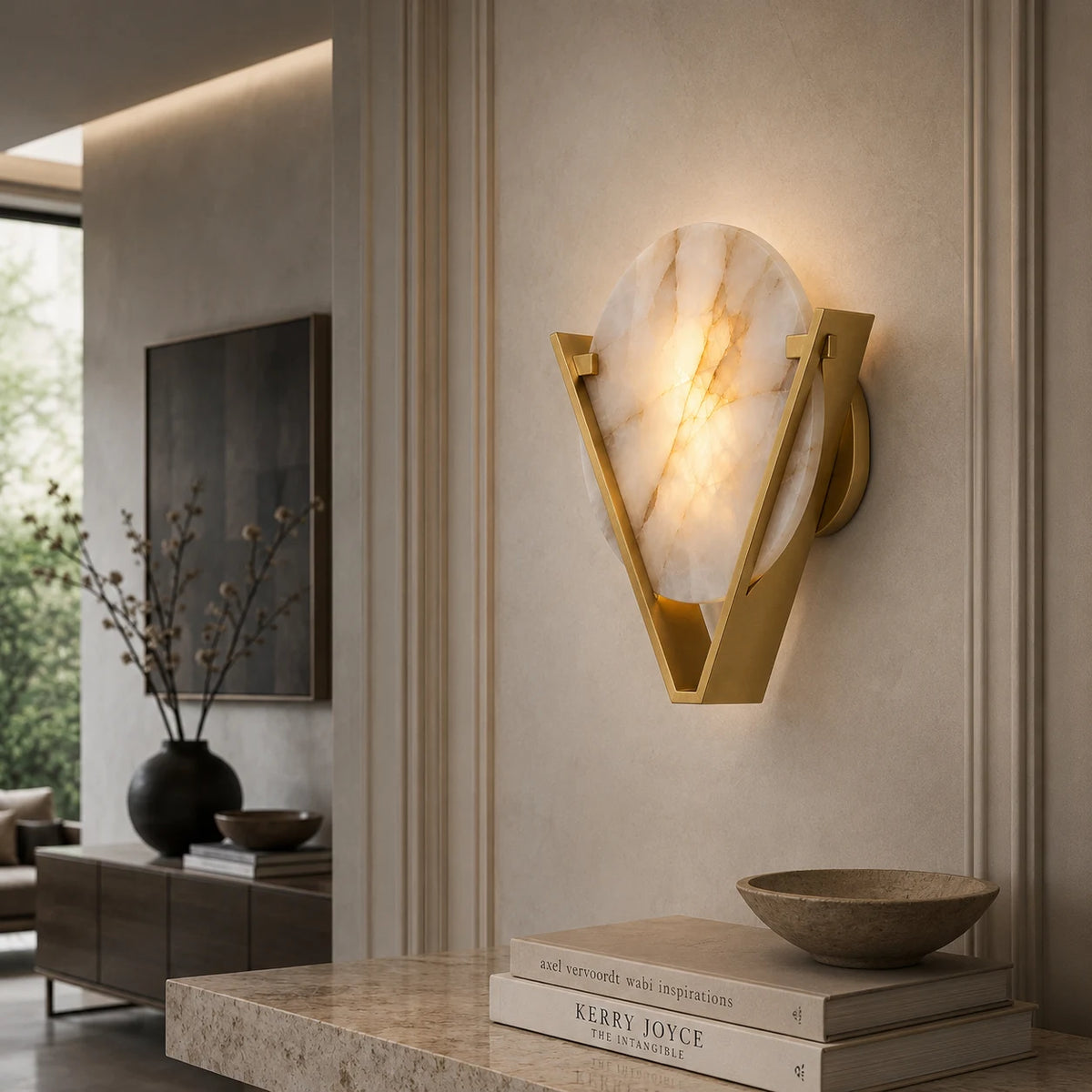 Aurelia Natural Agate Wall Sconce — alternate product view 2