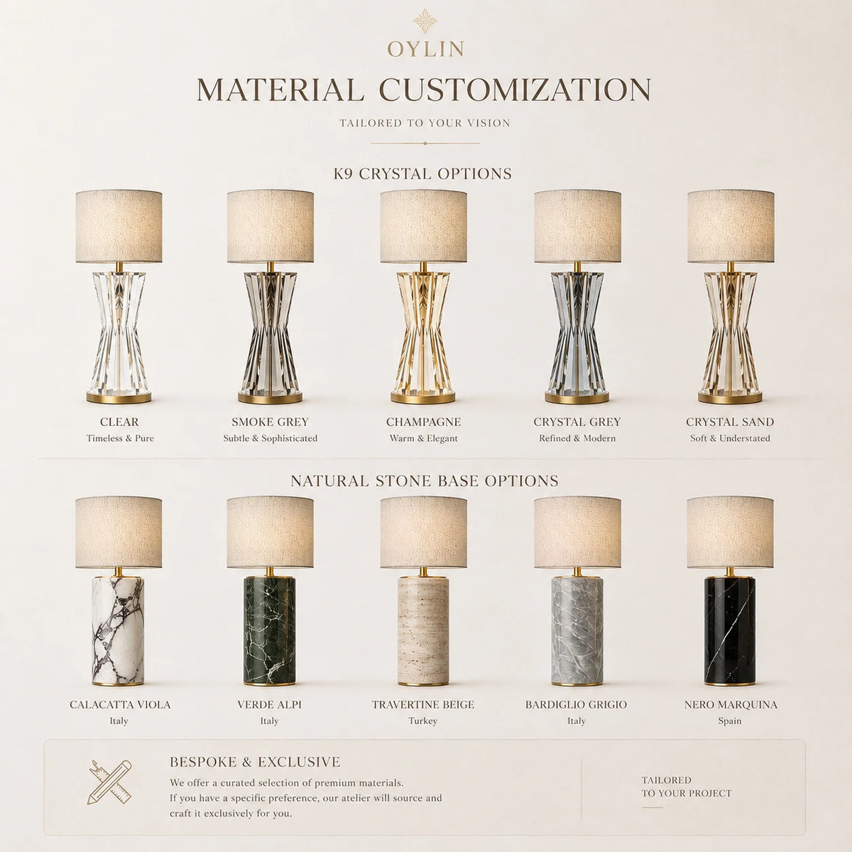 Celestia Sculptural Crystal Table Lamp — alternate product view 5