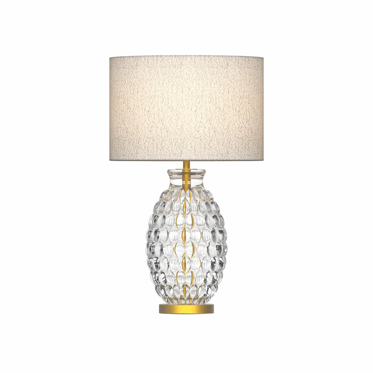 Nerina Opal White Art Glass Table Lamp — product view