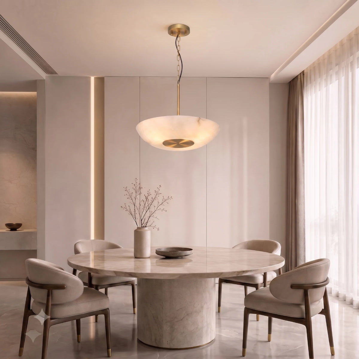 Luna Alabaster Pendant Light — alternate product view 4