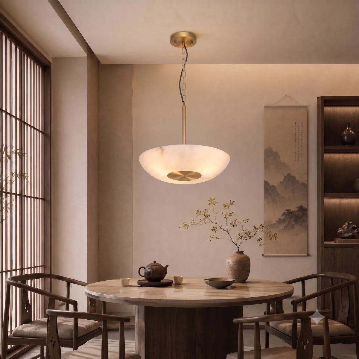 Luna Alabaster Pendant Light — alternate product view 6