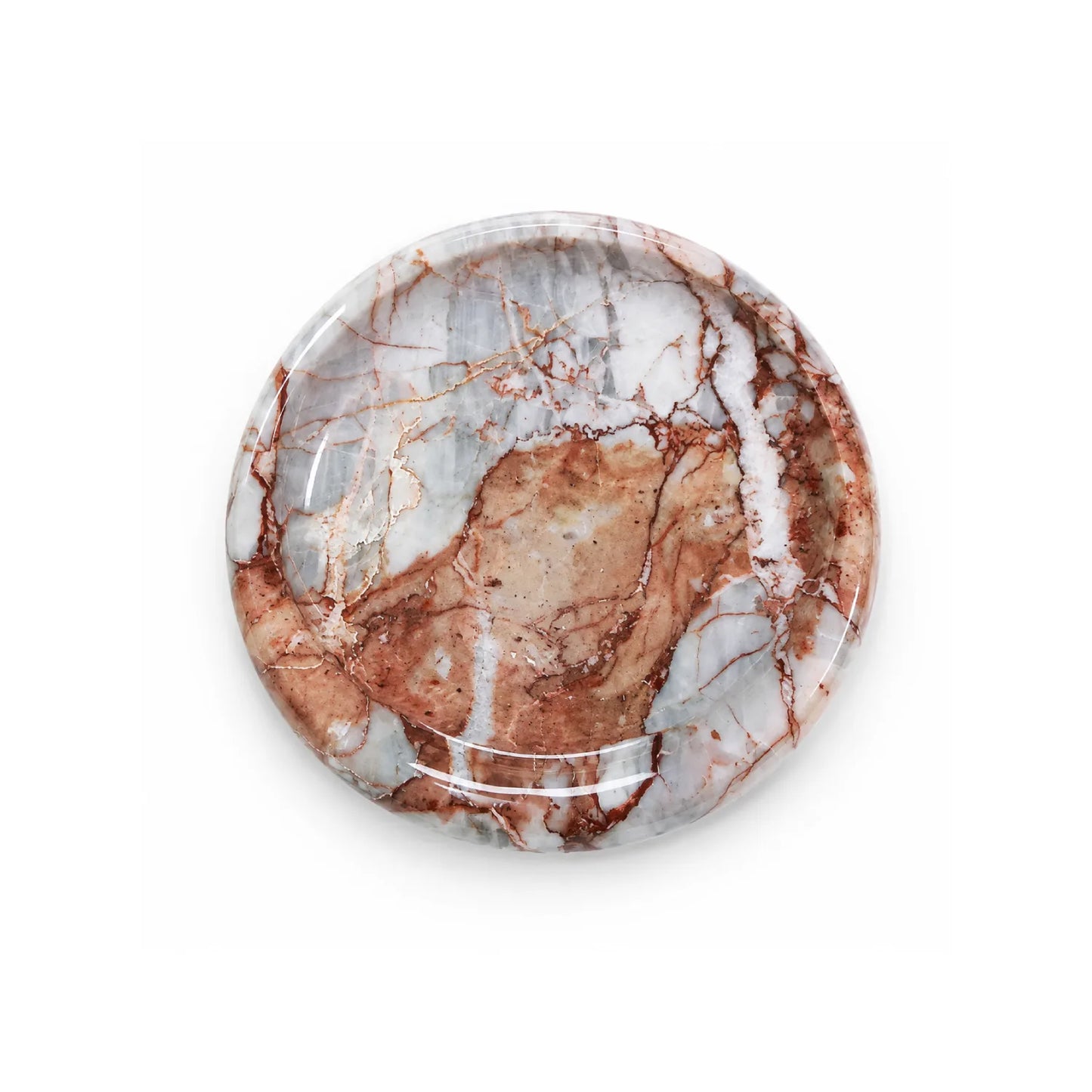 Top view of the Aurelia natural stone pedestal tray
