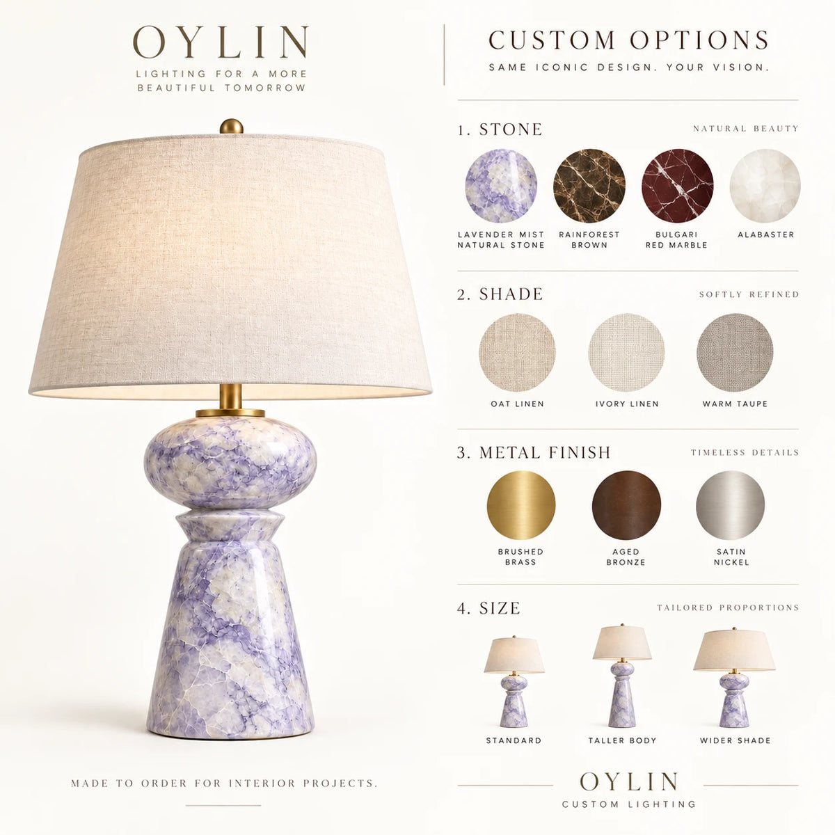 Aveline Lavender Mist Natural Stone Table Lamp — alternate product view 6