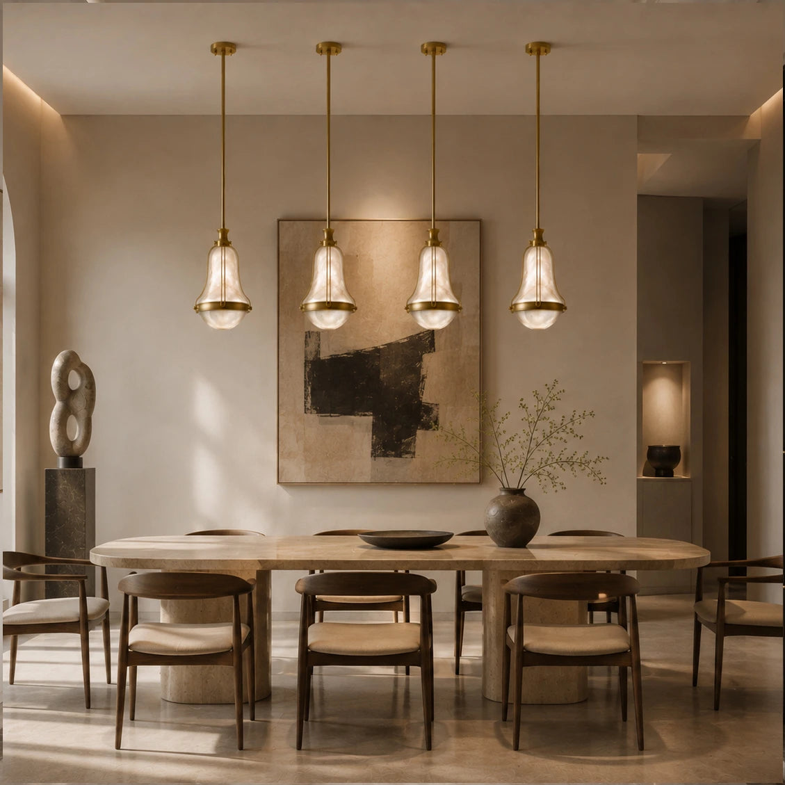 Bellini Alabaster Pendant Light — alternate product view 5