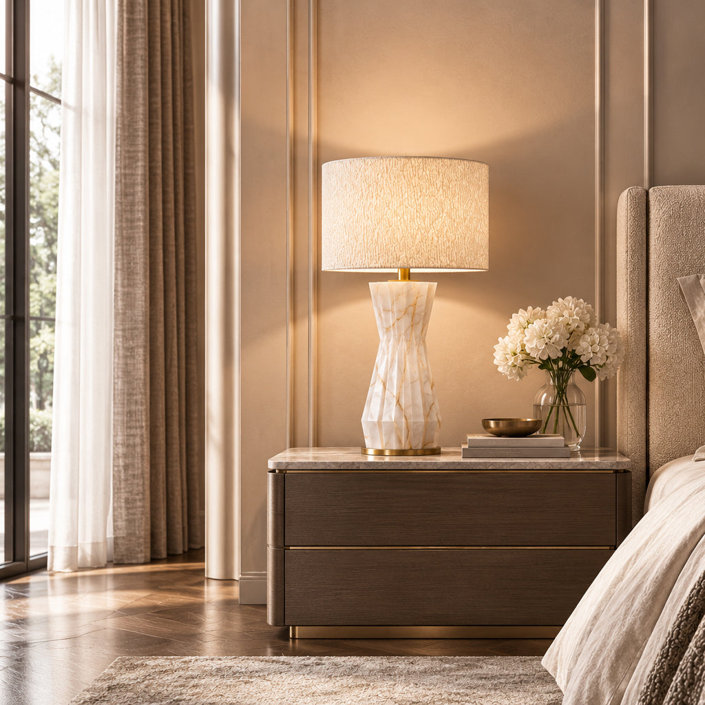 Aureon Compact | Sculptural Alabaster Table Lamp