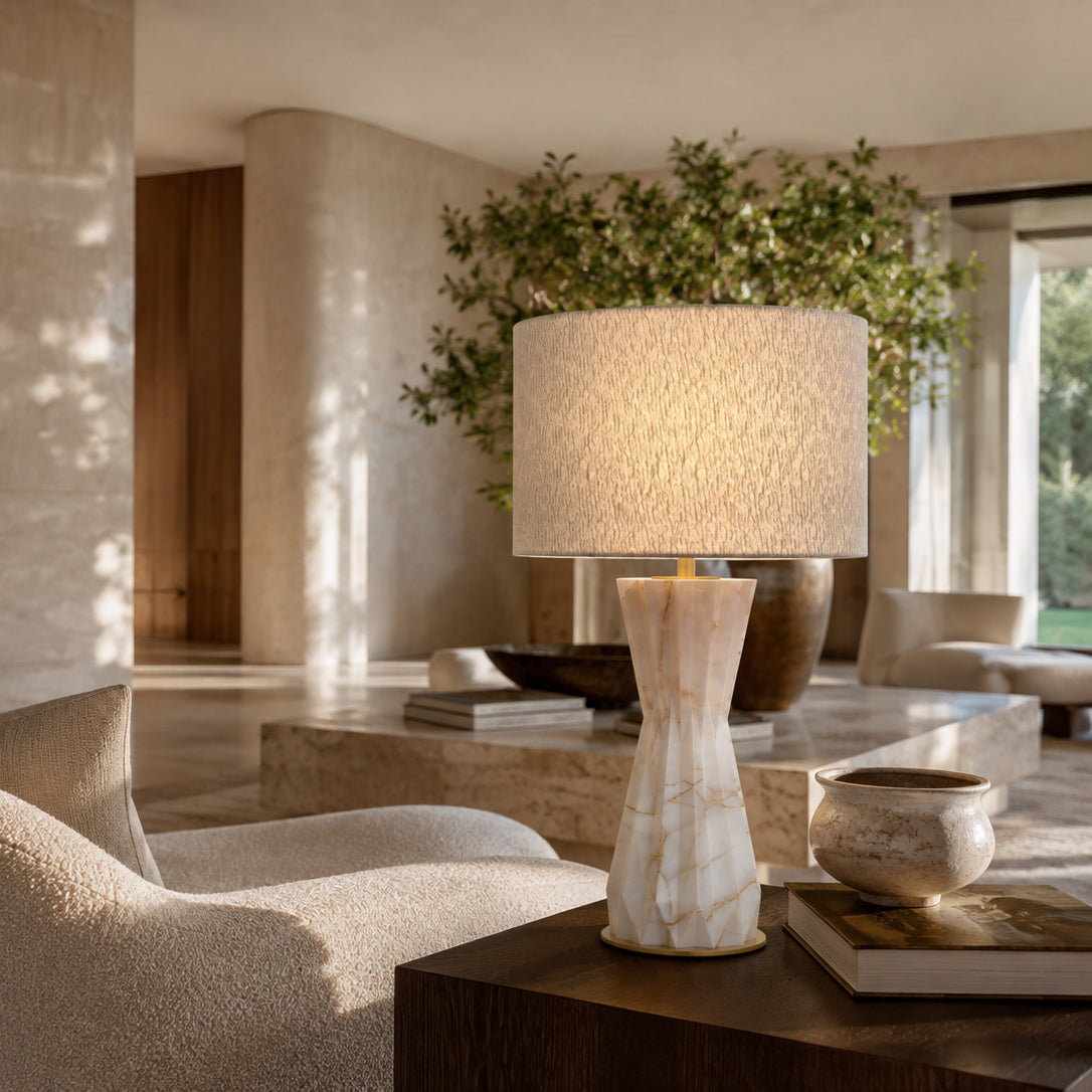 Aureon | Sculptural Alabaster Table Lamp