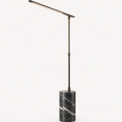 Orsen Silver Dragon Marble Floor Lamp