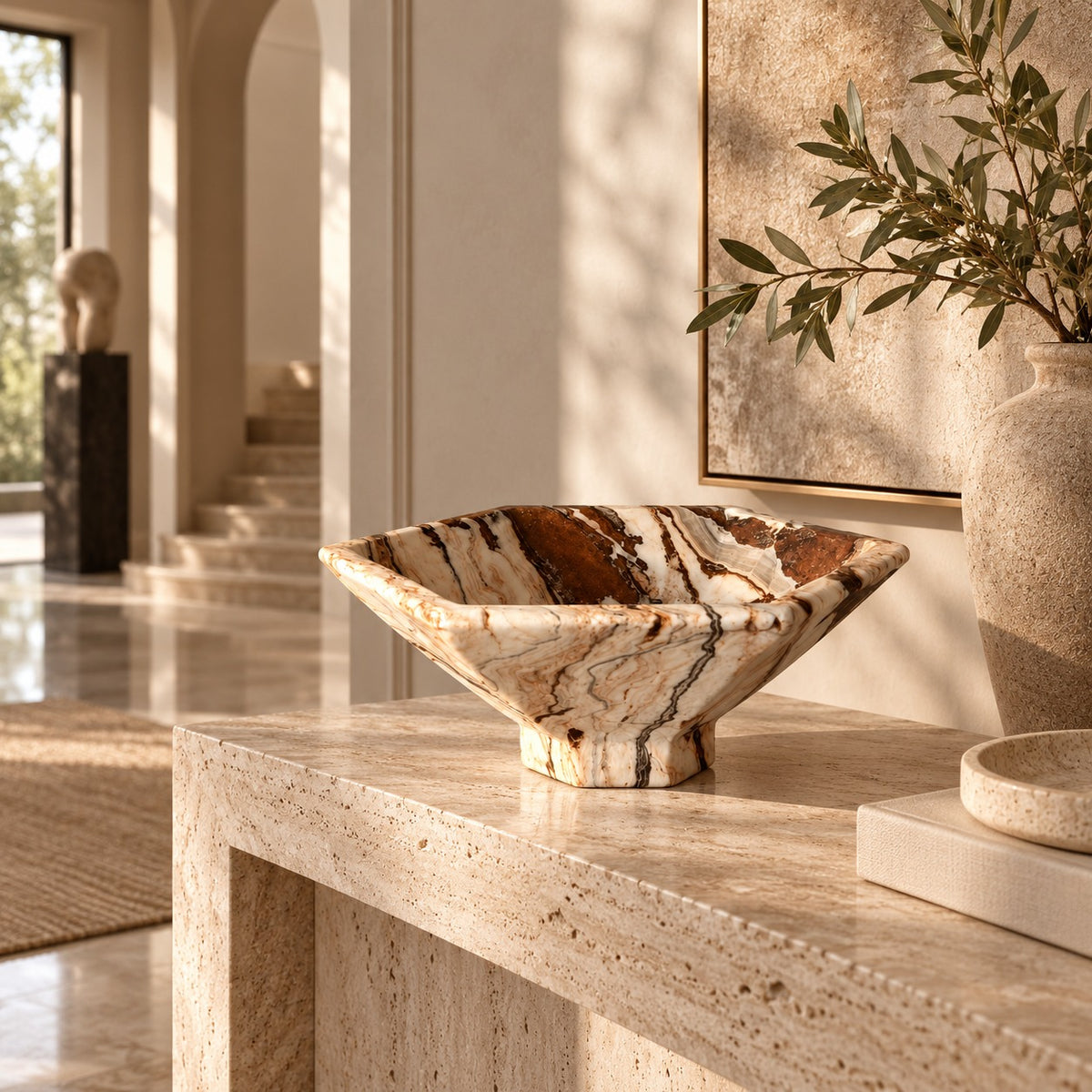 Tiramisu Strata sculptural bowl dimensions and OYLIN customization