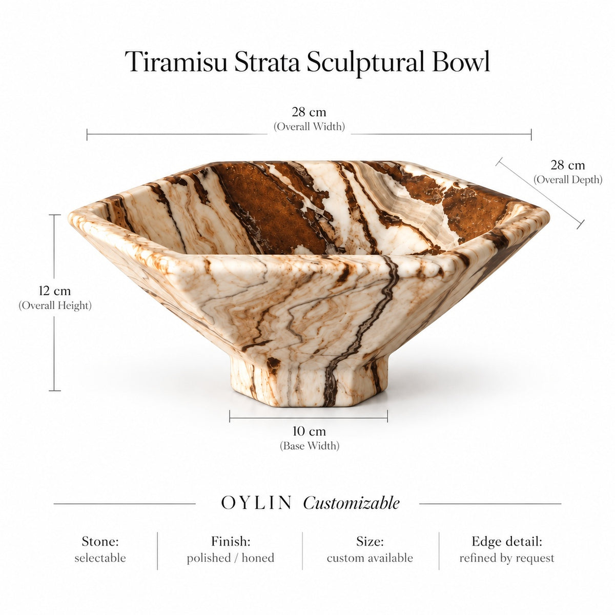 Tiramisu Strata sculptural bowl in a refined residential interior