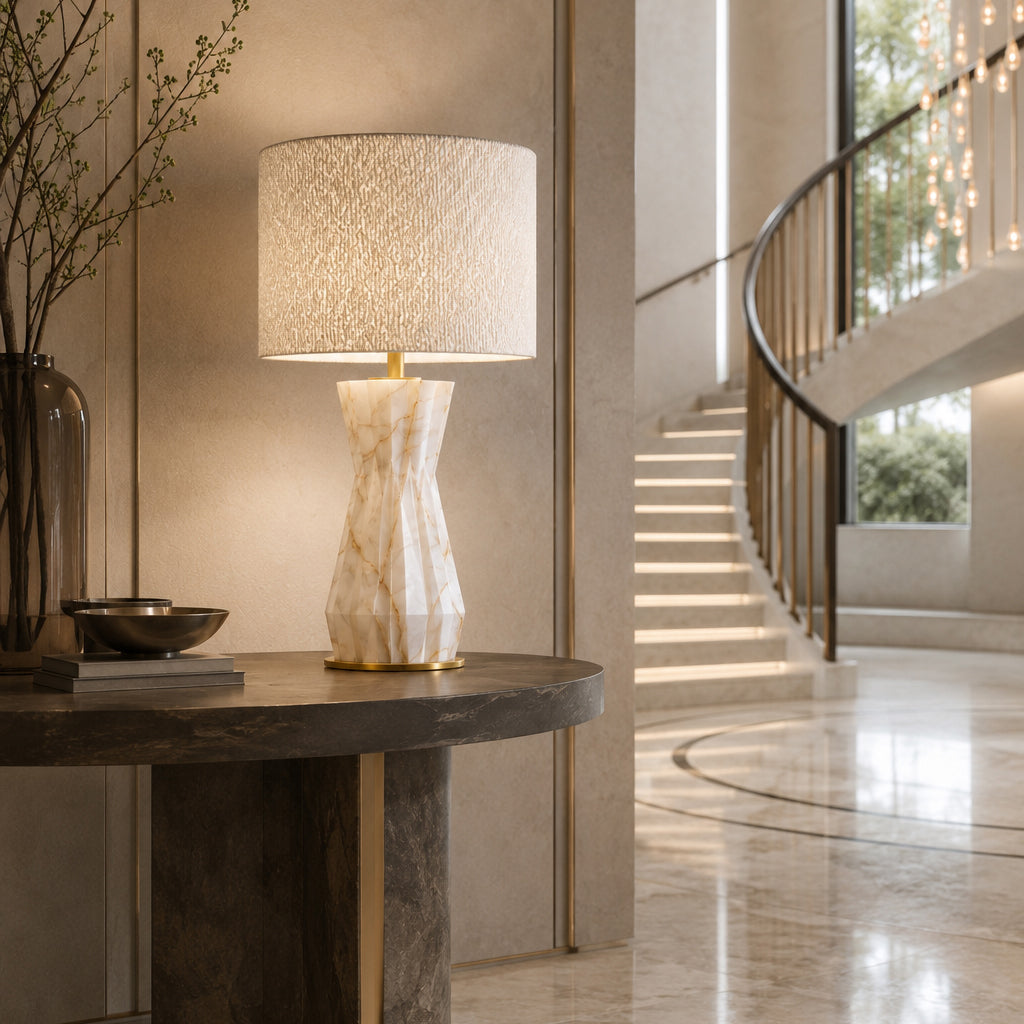 Aureon Compact | Sculptural Alabaster Table Lamp
