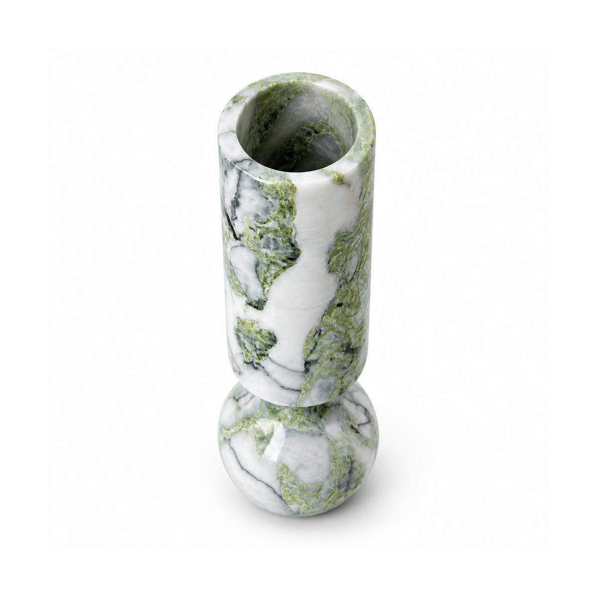 Top view of Verdant Relic natural stone vase
