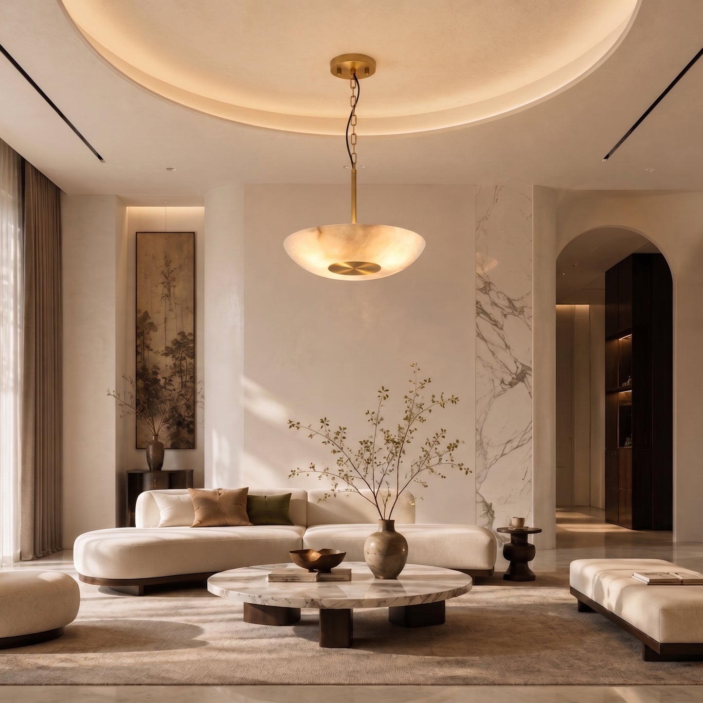 Luna | Alabaster Pendant Light