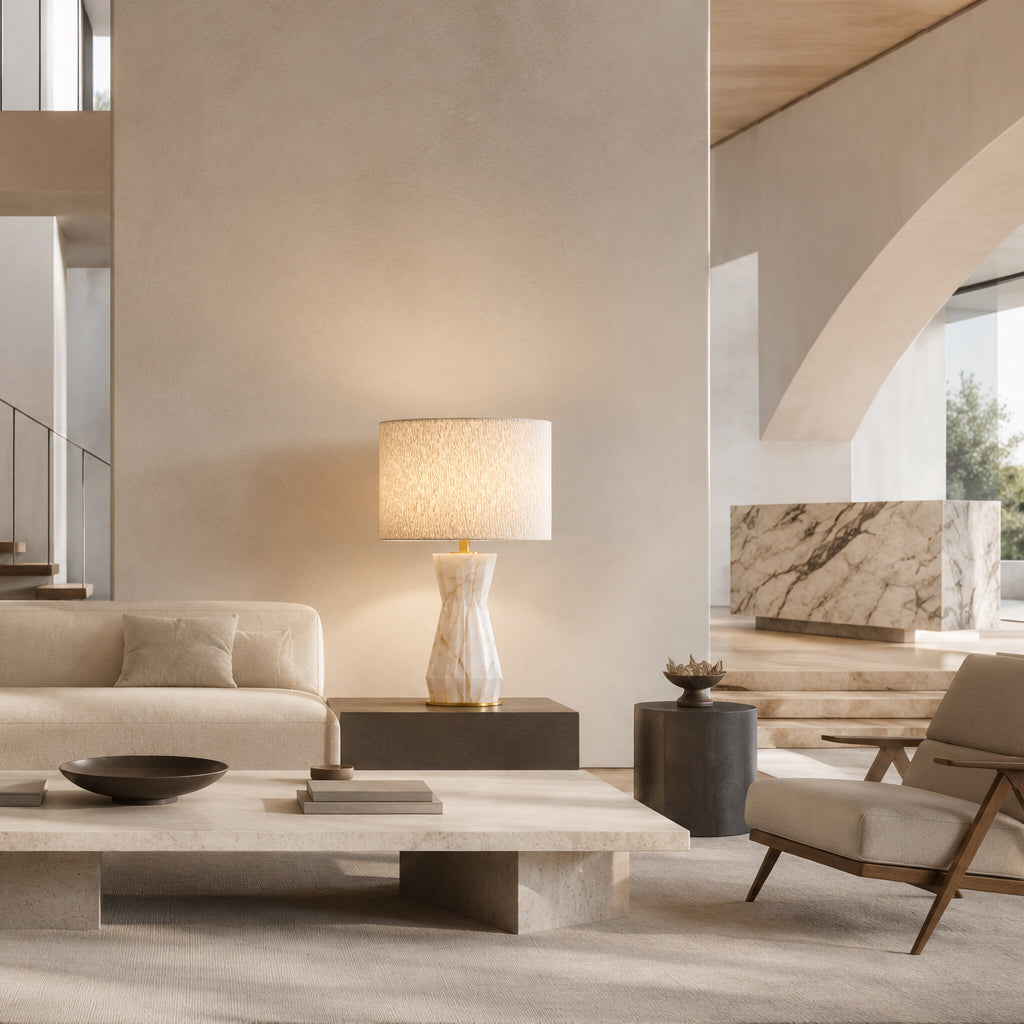 Aureon Compact | Sculptural Alabaster Table Lamp