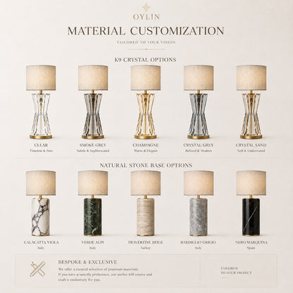 Celestia | Sculptural Crystal Table Lamp
