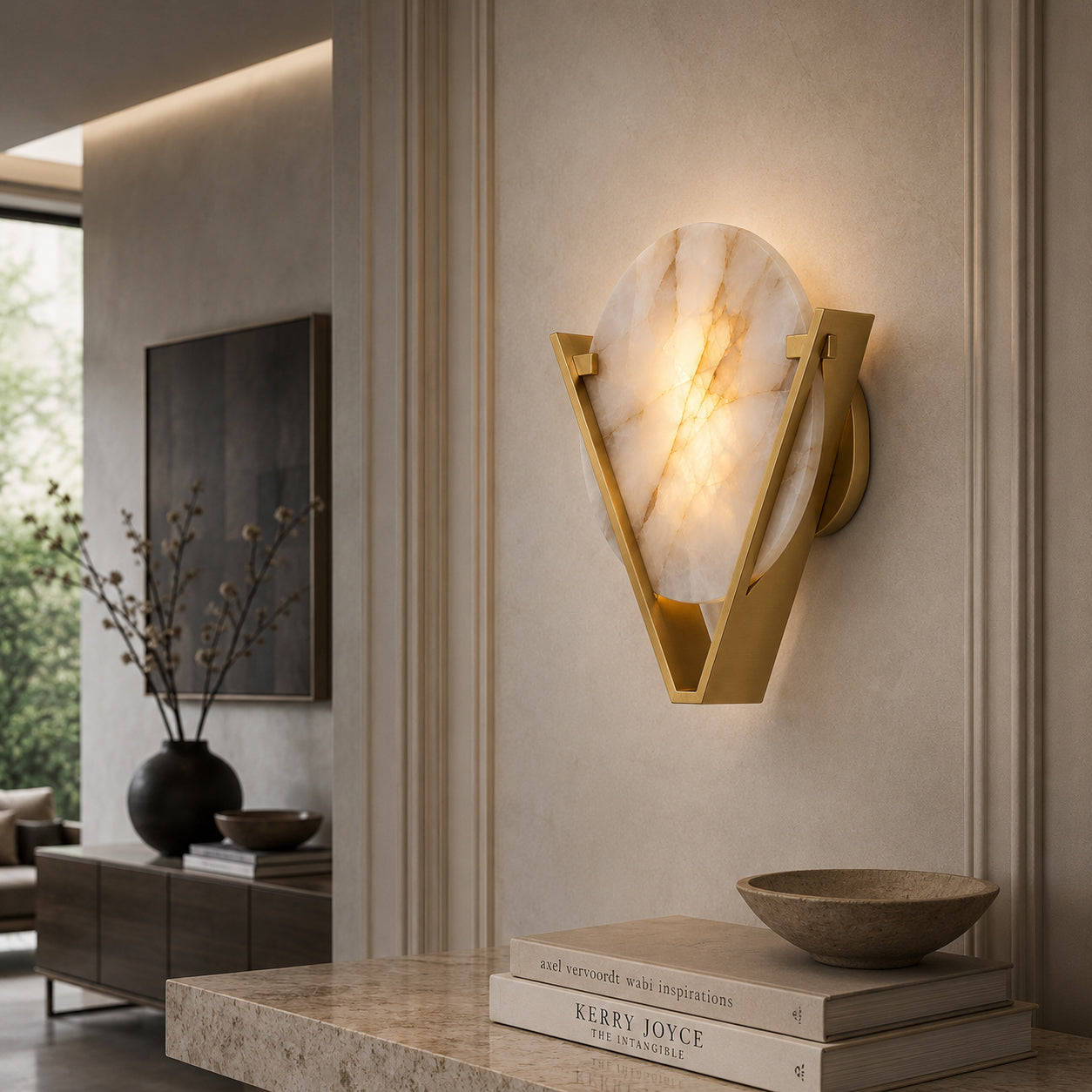 Aurelia | Natural Agate Wall Sconce