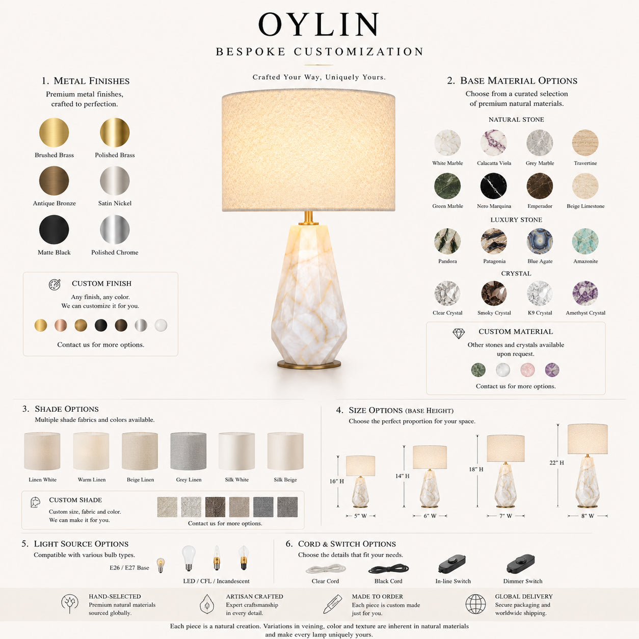 Siena | Sculptural Alabaster Table Lamp