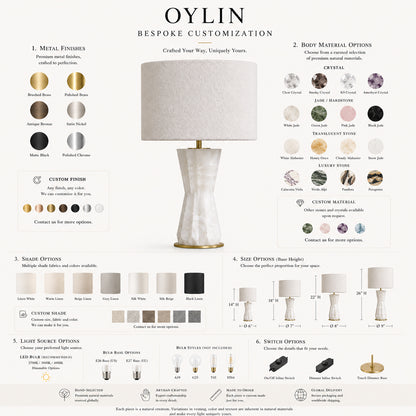 Aureon Compact | Sculptural Alabaster Table Lamp