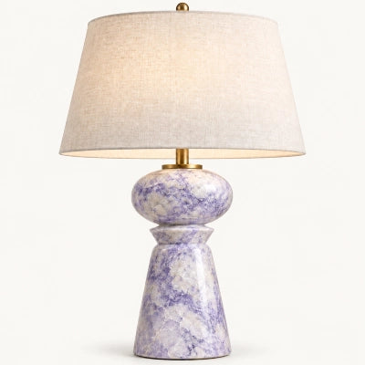 Aveline Lavender Mist Stone Table Lamp
