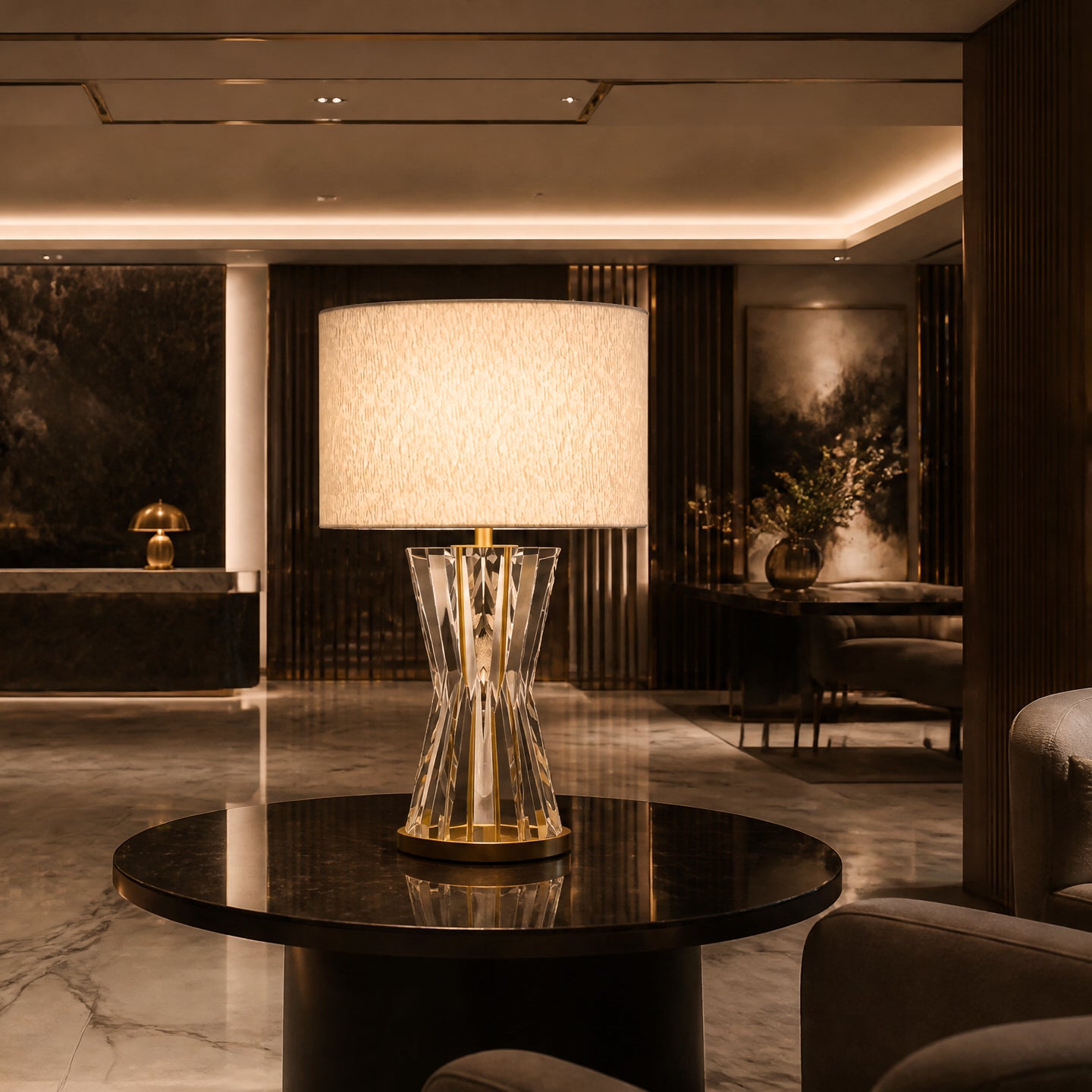 Celestia | Sculptural Crystal Table Lamp