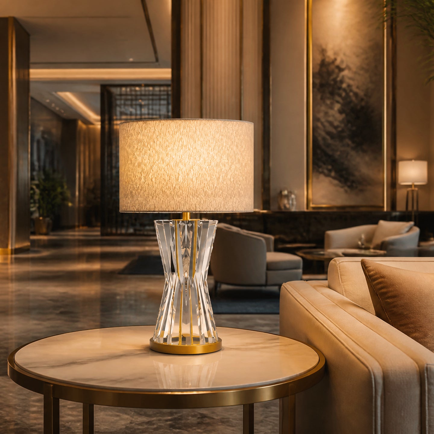 Celestia | Sculptural Crystal Table Lamp