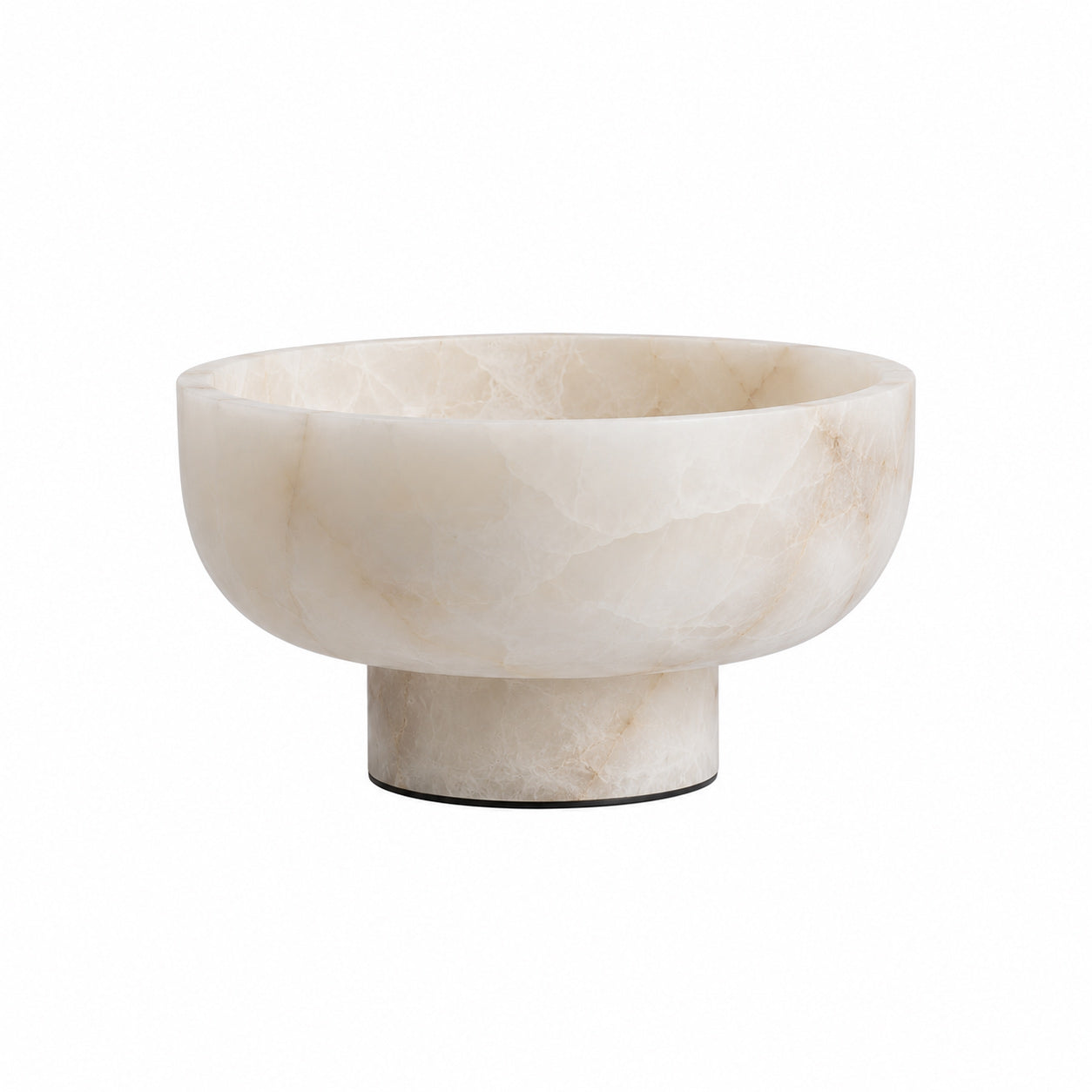 Terra | White Alabaster Pedestal Bowl