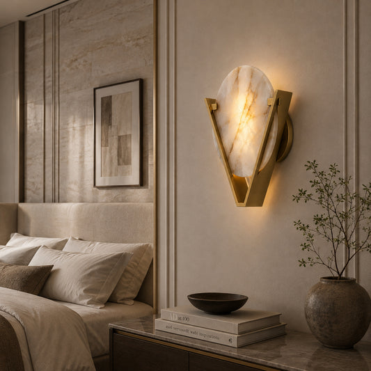Aurelia | Natural Agate Wall Sconce